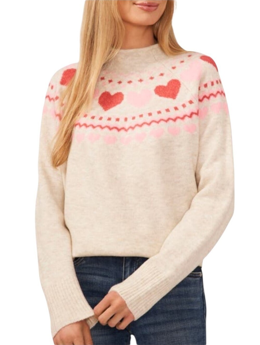 Women's CeCe Hearts Sweater Sz Small